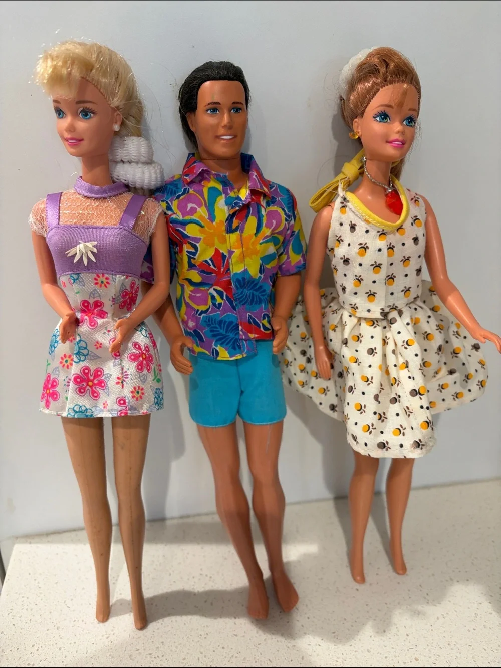 Barbie Trio Dolls with Colorful Floral & Polka Dot Outfits - Barbie Brand